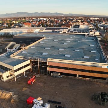Construction d'un hypermarché Leclerc
