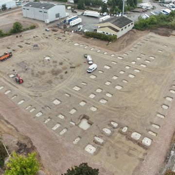 Construction d'un hypermarché Leclerc